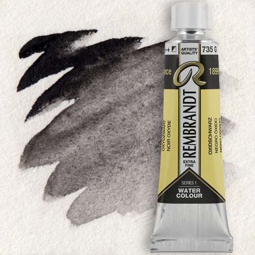 Royal Talens Rembrandt Watercolour - (0.6oz/20ml) Oxide Black 735