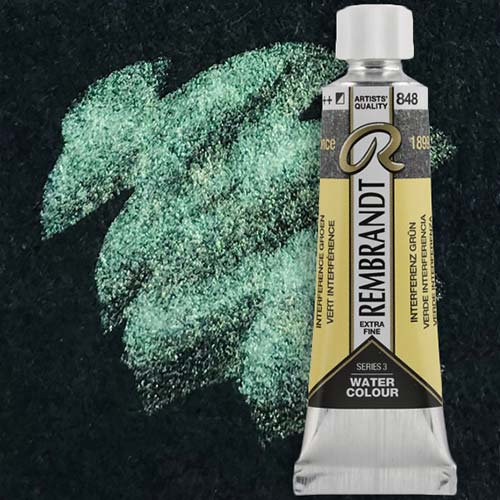 Royal Talens Rembrandt Watercolour - (0.6oz/20ml) Interference Green 848