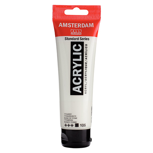Royal Talens Amsterdam Acrylic Paint - (0.7oz/20ml) Titanium White