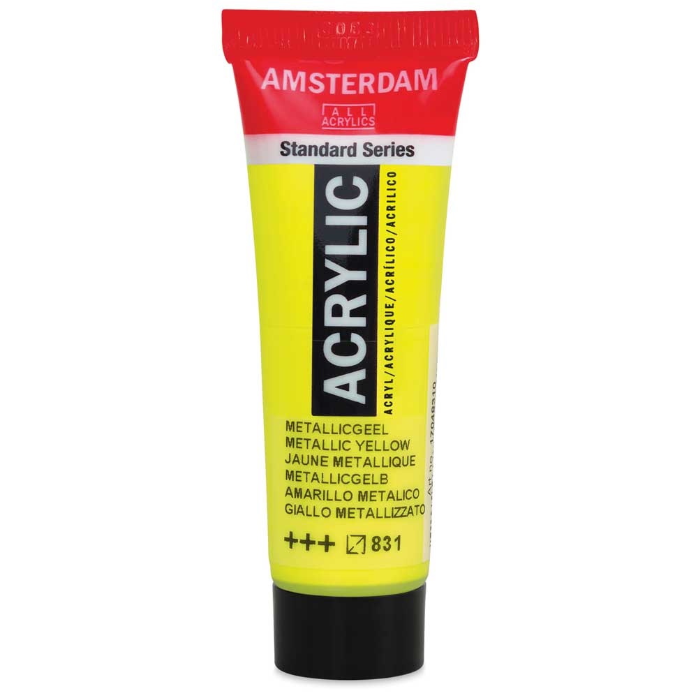 Royal Talens Amsterdam Acrylic Paint - (0.7oz/20ml) Metallic Yellow
