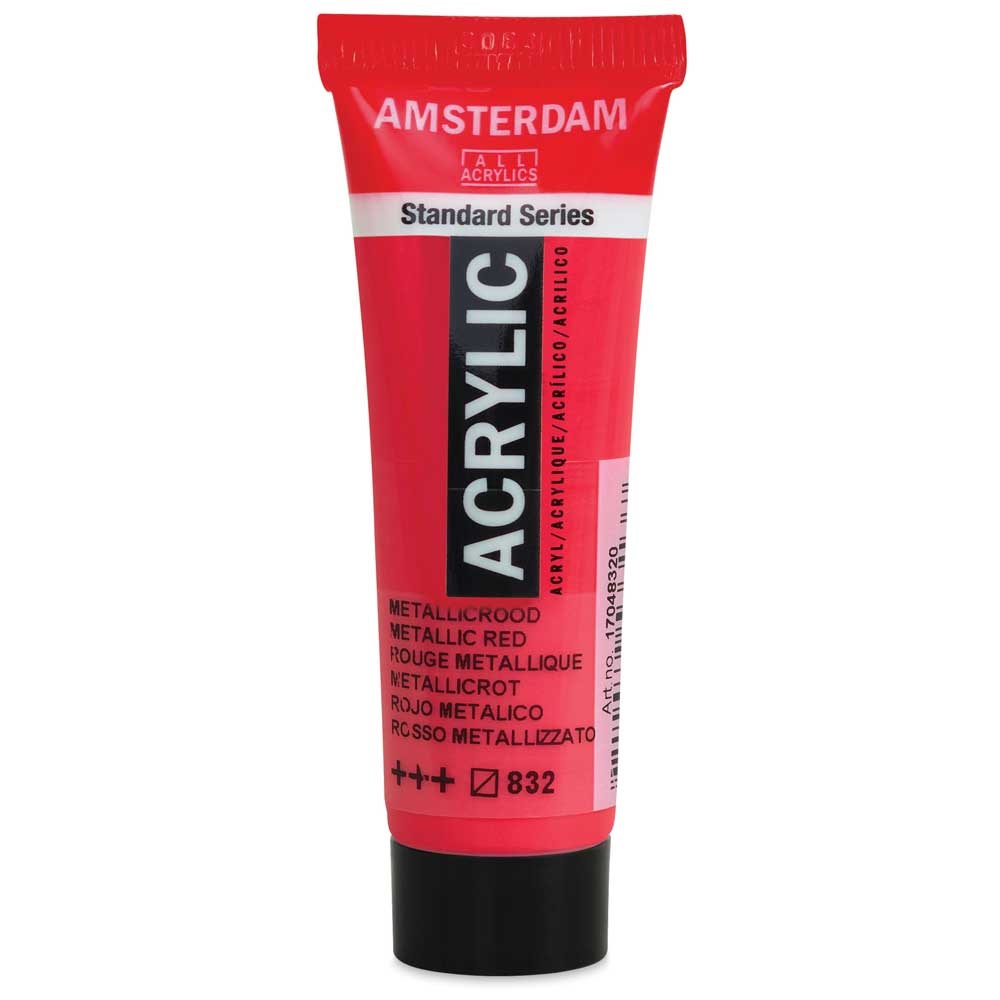 Royal Talens Amsterdam Acrylic Paint - (0.7oz/20ml) Metallic Red