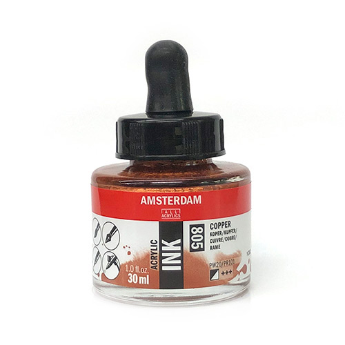 Royal Talens Amsterdam Acrylic Ink - (1oz/30ml) Copper