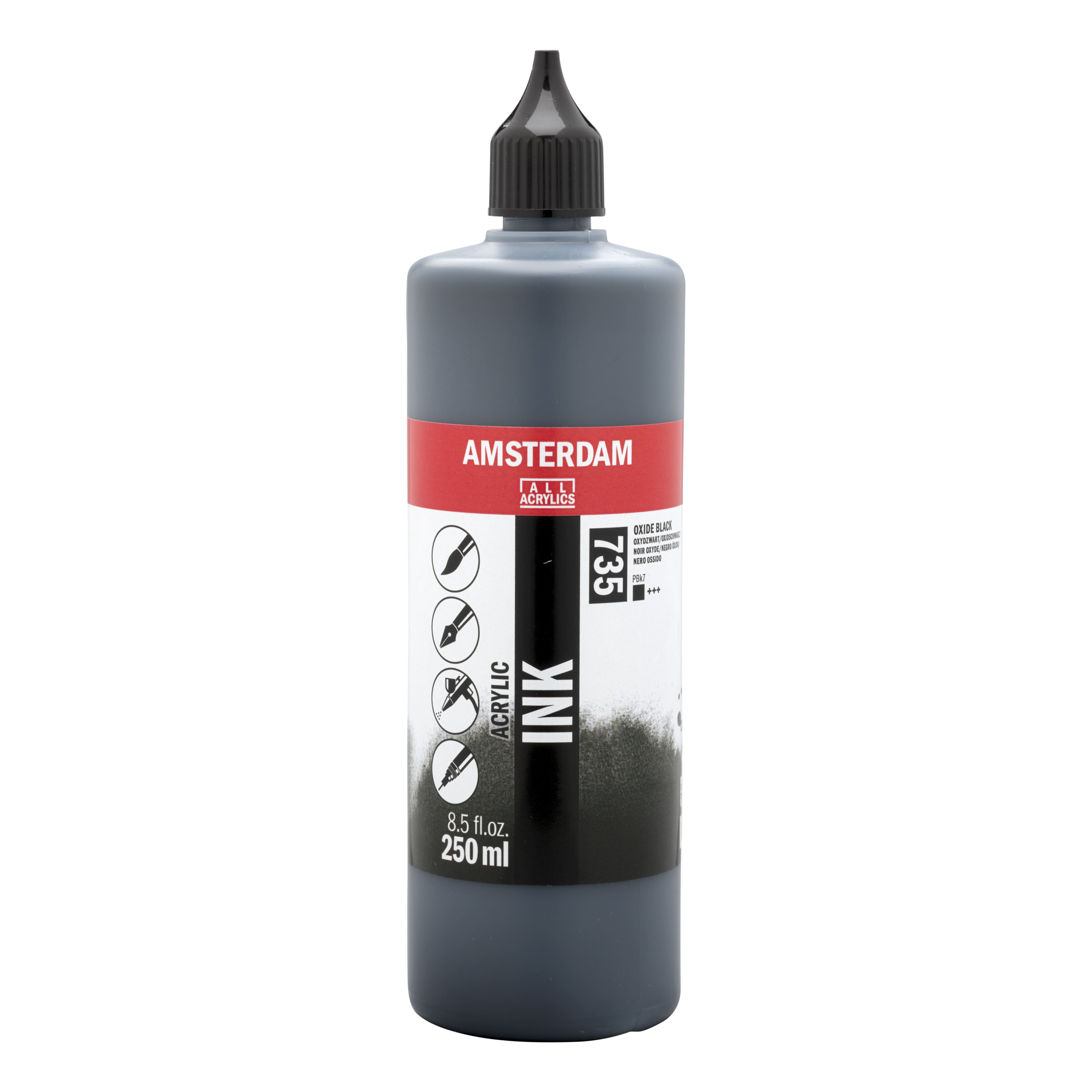 Royal Talens Amsterdam Acrylic Ink - (8.5oz/250ml) Oxide Black