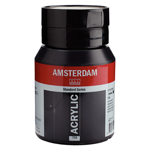 Royal Talens Amsterdam Acrylic Paint - (16.9oz/500ml) Oxide Black