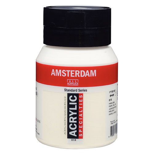 Royal Talens Amsterdam Acrylic Paint - (16.9oz/500ml) Pearl Yellow