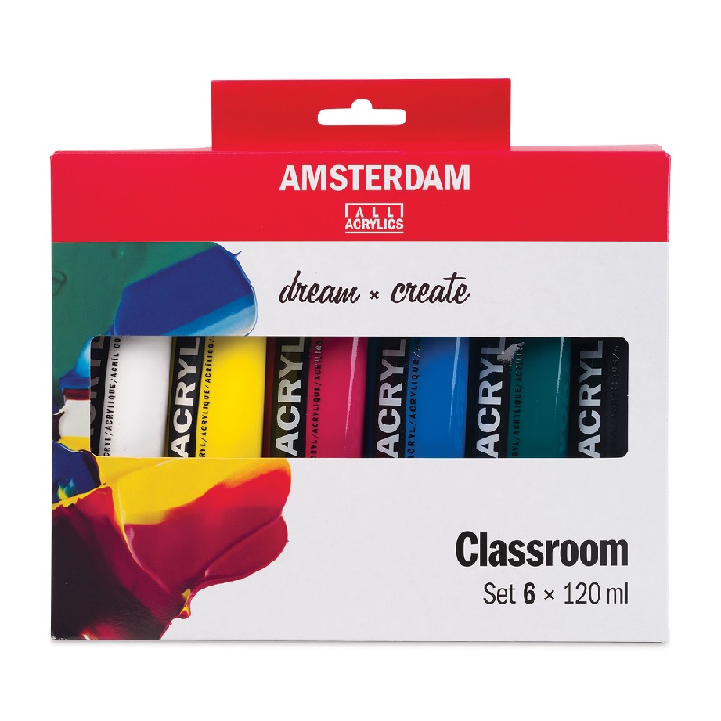 Royal Talens Amsterdam Acrylic Classroom Set 4.1oz/120ml - (6 Pack)