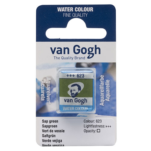 Royal Talens Van Gogh Water Colour Half Pan - Sap Green