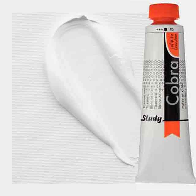 Royal Talens Cobra Study Water Mixable Oil Paint 40ml Titanium White 105