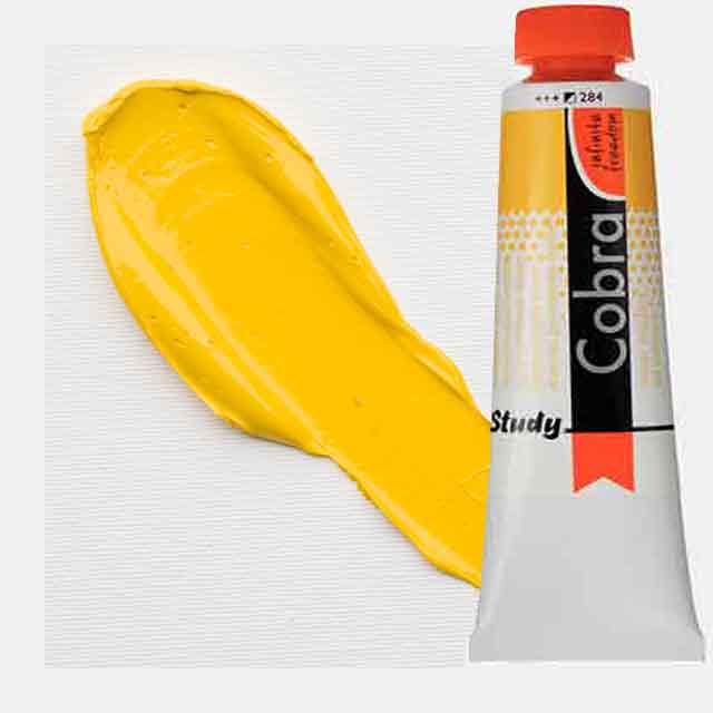 Royal Talens Cobra Study Water Mixable Oil Paint 200ml Permanent Yellow Medium 284