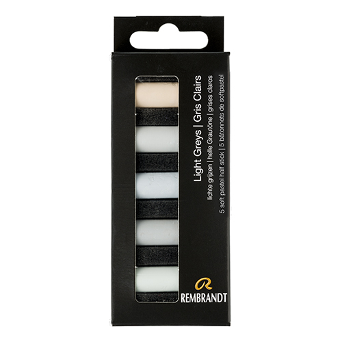 Rembrandt Soft Pastel 5 Half Stick Micro Set- Light Greys