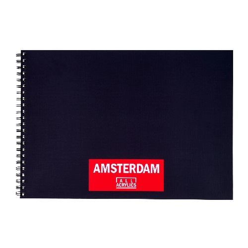 Amsterdam Black Hard, Spiral-bound Sketchbook (A3)   11.69"x16.53"   93023020