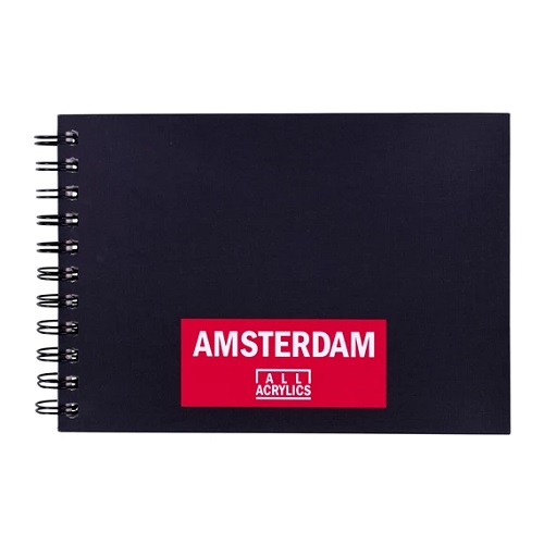 Amsterdam Black Hard, Spiral-bound Sketchbook (A5)  5.8"x8.3"   93023022