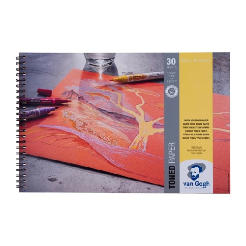 Van Gogh Toned Paper Pad Earth Red  8.3"x11.7",  75lbs,  30sheets 93180042