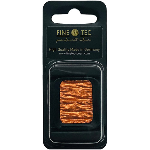 FineTec Pearlescent Watercolour Pan refill- Orange Copper