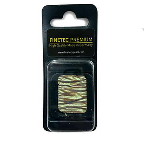 Finetec  Premium Artist Mica Flip-Flop Watercolor Pan refill- Golden Green/ Pink