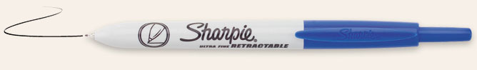 Sharpie Retractable Ultra Fine Point Permanent Marker - Blue