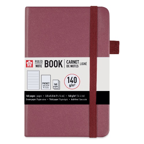 Sakura Pocket Notebook - Mulberry, 3.5" x 5.5", Ruled  52420