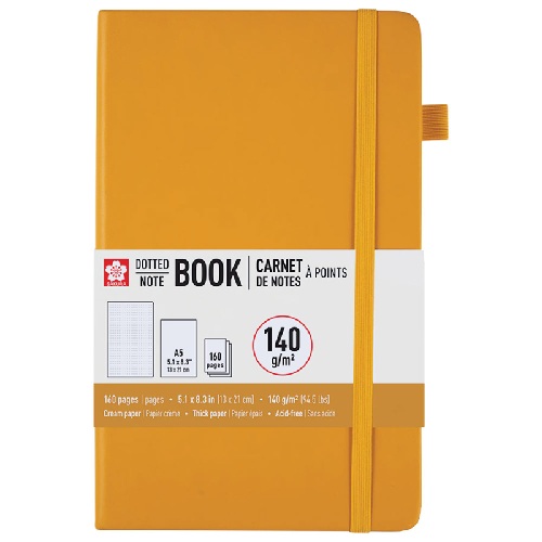 Sakura A5 Notebook Dotted -5.1" x 8.3", Japanese Kerria  52432
