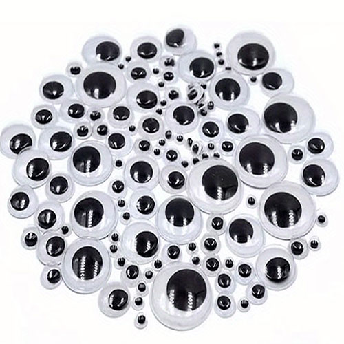 Assorted Size Wiggley Eyes - (100 Pack)