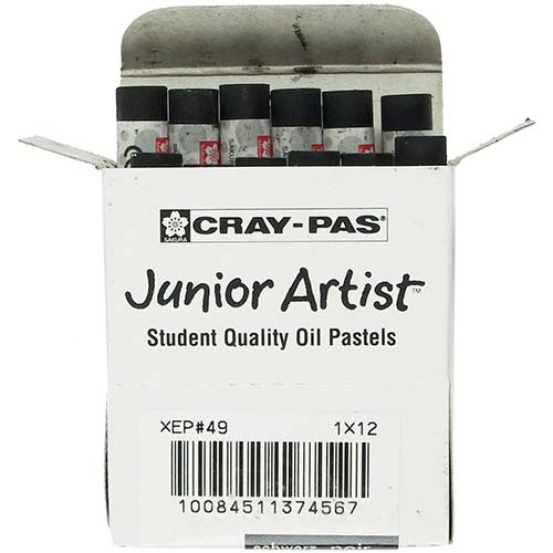 Sakura Cray-Pas Junior Artist Oil Pastels - (12 Pack) Black