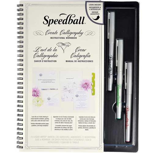 Speedball Elegant Writer Create Calligraphy Instructional Workbook Kit