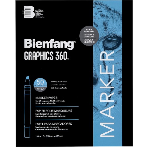 Speedball Bienfang Graphics 360 Marker Pad 14" x 17" - (50 Sheets, 13.5lbs/51gsm)  316142