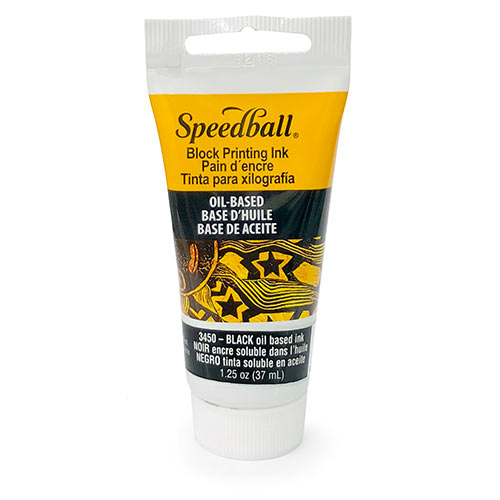 Speedball Black Oil Based Relief Block Printing Ink (1.25oz/37ml)