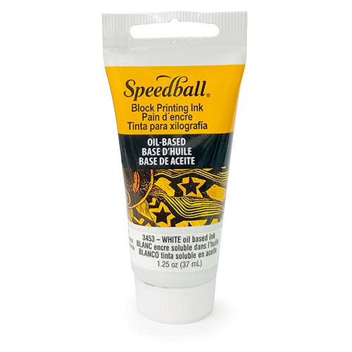 Speedball White Oil Based Relief Block Printing Ink (1.25oz/37ml)