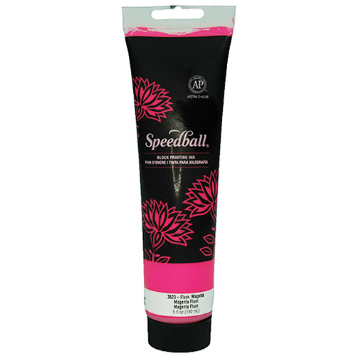 Speedball Block Printing Ink - (5oz/150ml) Fluorescent Magenta