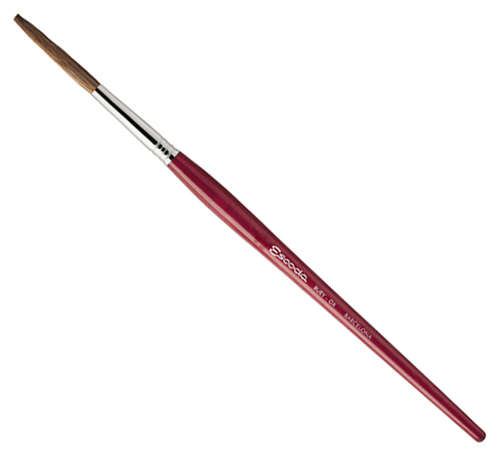 Escoda Bravo Brush for Lettering - Long Round Square Edge #8