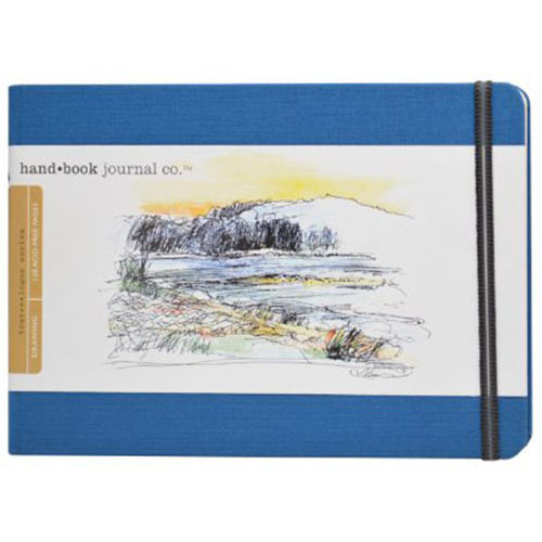 Global Art Travelogue Drawing Hand Book - Landscape (5.5" x 8.25") Ultramarine Blue