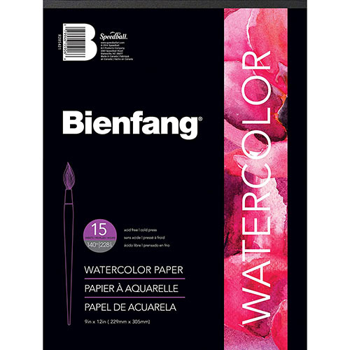 Speedball Bienfang Watercolor Paper Pad 9" x 12" - (15 Sheets, 140lb)