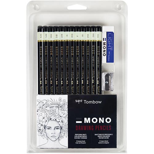 Tombow Mono Graphite Drawing Pencil Set - 14pc