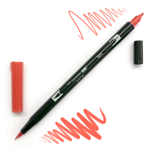 Tombow Dual Brush Pen -Warm Red 885