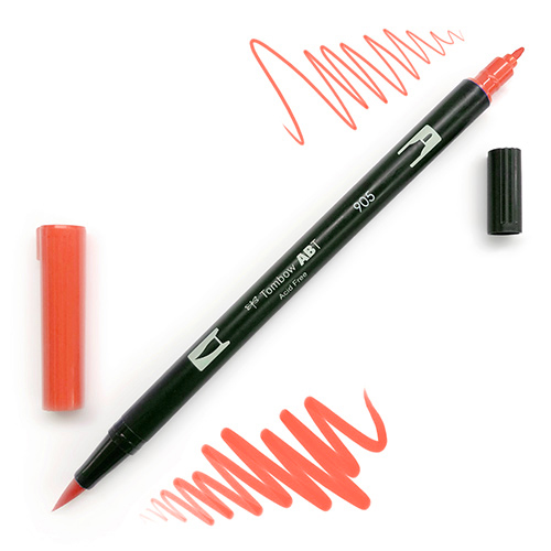 Tombow Dual Brush Pen -Red 905