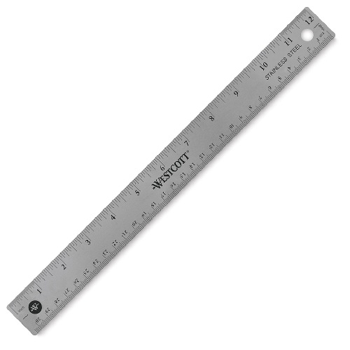 Westcott Flexible Stainless Steel Ruler 12in