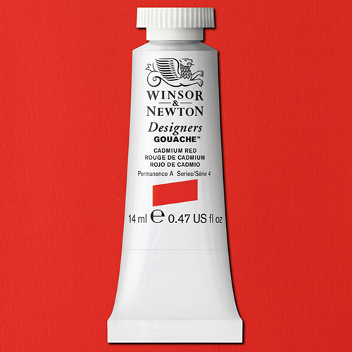 Winsor & Newton Designers Gouache  (0.47oz/14mL) Cadmium Red