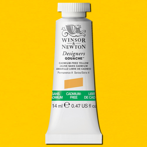 Winsor & Newton Designers Gouache  (0.47oz/14mL) Cadmium-Free Yellow