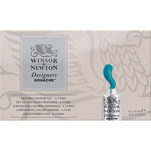 Winsor & Newton Designers Gouache Set - (6 Pack) Primary Colors  0690174