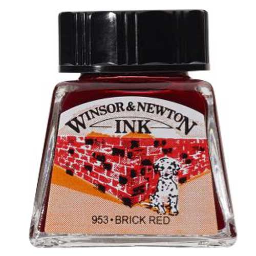 Winsor & Newton Dye-Based Drawing Ink - Brick Red