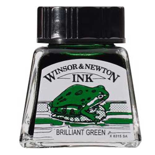 Winsor & Newton Dye-Based Drawing Ink - Brilliant Green