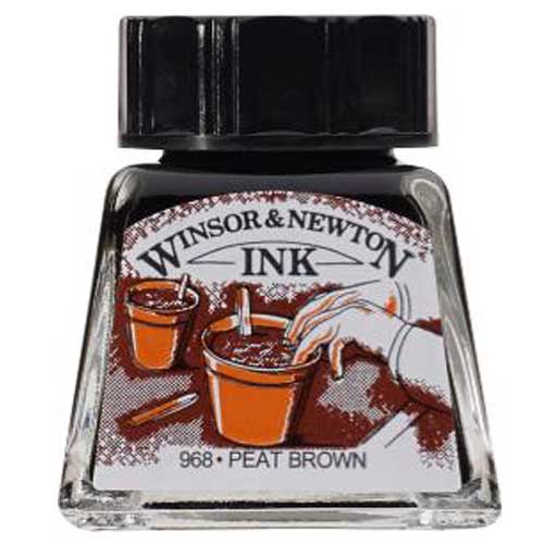 Winsor & Newton Dye-Based Drawing Ink - Peat Brown