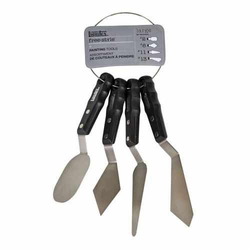 Liquitex Freestyle Large Metal Painting Knives Ring Set