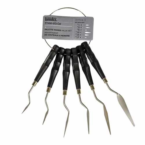 Liquitex Freestyle Traditional Metal Painting Knives Ring Set