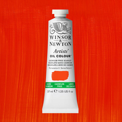 Winsor & Newton Artists' Oil Colour Paint - (1.25oz/37ml) Cadmium-Free Scarlet