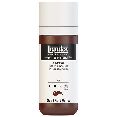 Liquitex Professional Soft Body Acrylic Paint - (8oz/237ml) Burnt Sienna