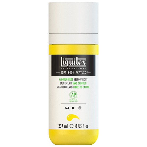 Liquitex Professional Soft Body Acrylic Paint - (8oz/237ml) Cadmium-Free Yellow Light