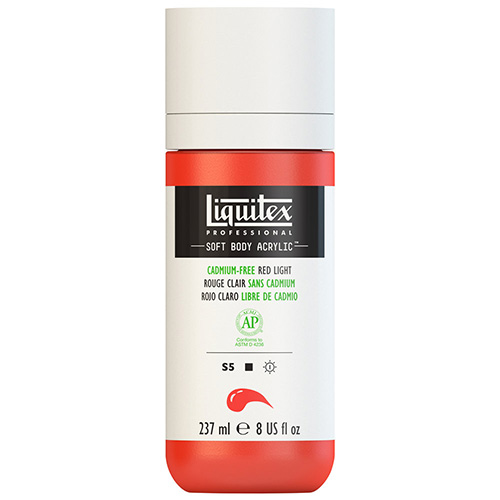 Liquitex Professional Soft Body Acrylic Paint - (8oz/237ml) Cadmium-Free Red Light