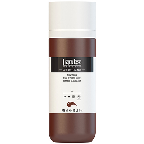 Liquitex Professional Soft Body Acrylic Paint - (32oz/946ml) Burnt Sienna