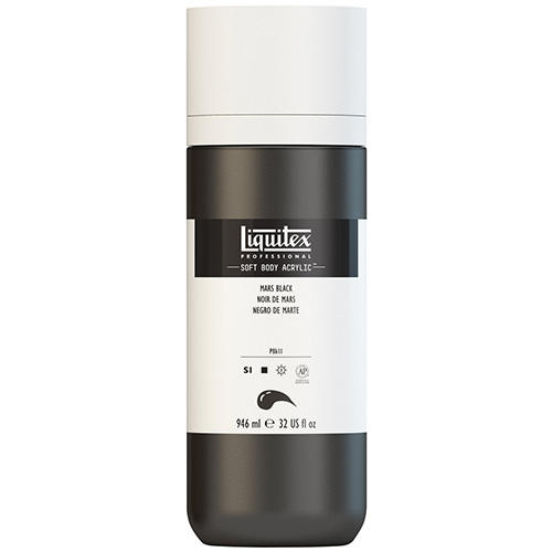 Liquitex Professional Soft Body Acrylic Paint - (32oz/946ml) Mars Black